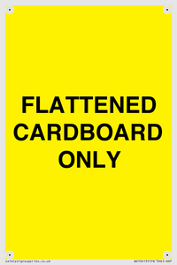 FLATTENED CARDBOARD ONLY